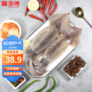 富海锦鲜冻整只大鱿鱼1.6斤 2-3条 铁板鱿鱼火锅烧烤食材 海鲜水产