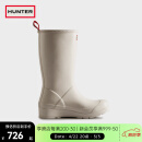 HUNTER户外露营女鞋雨鞋哑光防水鞋防滑酷玩厚底靴子女骑士靴中筒靴女 象牙白/CAS 38