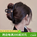 向晚复古法式山茶花抓夹女大号鲨鱼夹高级感发夹女生日礼物 黑色