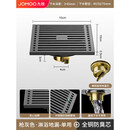 九牧（JOMOO）枪灰304地漏全铜芯防臭虫化妆室浴室阳台淋浴房洗衣机长条大 枪灰淋浴单用全铜芯加厚款