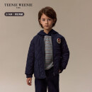 Teenie Weenie Kids小熊童装24秋冬新款男女童薄短款菱格棒球棉服 藏青色 150cm