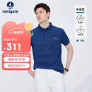 Navigare意大利小帆船男士汗无忧凉感短袖POLO衫1325524565 石蓝 XL/52 