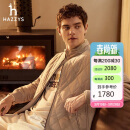 哈吉斯（HAZZYS）男装外套菱形格轻薄棉服ASSZU0BDX17 米色BI 175/96A48