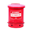 红色防火垃圾桶WA8109300可燃物防爆垃圾桶10加仑脚踏式化学品溶剂OSHA规范 UL标准桶 21加仑 WA8109700