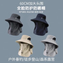回力（Warrior）渔夫帽男夏季遮阳防晒帽户外钓鱼防紫外线太阳帽女透气登山徒步帽 灰色【速干透气/面罩可拆卸】