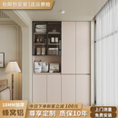 欣伽昌铝合金阳台柜多功能一体玄关柜防水防潮收纳储物定制蜂窝铝浴室柜 卡其色【18mm蜂窝铝】 长150*宽41*高245cm