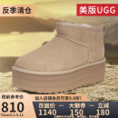 UGG【断码清货JD物流】美版秋女款保暖加厚底迷你短筒雪地靴1135092 SAN-沙色 37