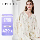 嫚熙（EMXEE）春秋月子服 孕妇哺乳睡衣产后弹力丝麻棉透气舒适夏季薄款家居服