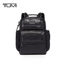 途明（TUMI）Alpha 3男士商务高端时尚皮革双肩包黑色 新年礼物