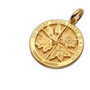 思达意凡事皆有定期999纯足金吊坠18K黄金铂金原创设计创意男女金牌项链 足金999 小版