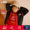 FILA【新雪丽棉】斐乐童装儿童棉服2025年春季新款男童保暖外套 传奇蓝-NV 140