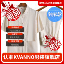 KVANNO男士夏季唐装短袖棉麻衬衫中式半袖亚麻国风居士服中老年爸爸套装 20503-Y30米色套装 XL