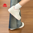 卡帕（Kappa）女鞋冬季2025新款增高小白鞋子女款休闲运动板鞋女潮鞋 奶茶粉 37