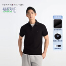 Tommy Hilfiger【轻柔感】夏男珠地网眼商务纯色修身短袖T恤翻领POLO