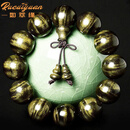 如萃缘老料水波纹金丝楠木手串阴沉木乌木男士文玩佛珠串珠礼品 把玩级满水波纹纯手工打磨老料 20mm