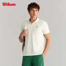威尔胜（Wilson）官方25夏季新款男士ON THE DAILY透气吸湿速干网球运动短袖POLO衫 WM20083512GYC-豆腐灰 L /180/100A