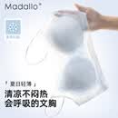 莫代尔超薄冰丝无痕内衣女夏季薄款大胸显小胸罩吊带美背运动背心式文胸