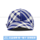 博柏利（BURBERRY）格纹遮阳装饰 棉 鸭舌帽 男女同款情侣款 蓝色时尚潮流百搭 蓝色 M 基础包装-无盒