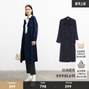麦檬MM英伦风韩系经典春季中长款风衣外套女商场同款时尚通勤 藏青5998169071 S