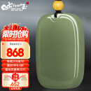 7000年和田玉吊坠足金顶珠平安无事牌玉坠