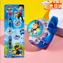 狮勒儿童玩具手表汪汪卡通队男孩女孩男童防水音乐幼儿园阿奇男生玩具 阿奇[发光音乐旋转]