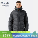 Rab 800篷连帽山地羽绒服男轻量保暖户外防泼水耐磨鹅绒服 QDN-69 黑色 M
