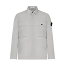 【95成新】STONE ISLAND石头岛  纯色徽标LOGO衬衫外套  珍珠灰 L