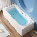 CLCEY亚克力小户型独立式无缝一体家用加厚浴缸成人浴盆安装厂家直销 主图款 长120cm宽75cm高56cm