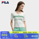 FILA斐乐官方女士编织衫2025夏季时尚休闲修身条纹毛织上衣