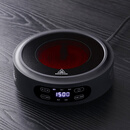 陶福气围炉煮茶圆形电陶炉家用室内大功率小型烧水煮茶炉电热茶炉茶具 黑色圆形电陶炉