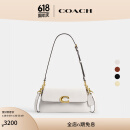 蔻驰（COACH）新款女士JET单肩包真皮斜挎包简约夏季女包 B4/粉笔白色