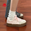 卡帕（Kappa）官方德训鞋子女鞋冬季厚底增高休闲运动学生板鞋 奶茶粉 38