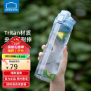 乐扣乐扣（LOCK&LOCK）人鱼线收腰运动水杯Tritan男女学生塑料杯子700ML蓝色ABF797BLU