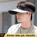 吴蚕里遮阳帽男款防晒帽男士空顶帽太阳帽户外防紫外线帽子网球帽跑步 深灰[轻盈无勒感] 可调节