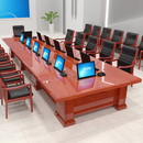 洛来宝智能无纸化会议桌升降会议桌14台15.6英寸隐藏式液晶屏5米会议桌