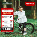 Nabiis那贝斯儿童自行车6-10-12岁铝合金城市超轻青少年学生单车20寸银