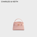 CHARLES&KEITH鳄鱼纹凯莉包手提斜挎婚包包女包生日母亲节礼物CK2-50270880-1 Light Pink浅粉色（新色） S