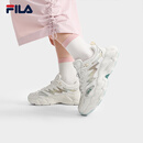 FILA 斐乐官方女鞋运动鞋复古老爹鞋2025秋季新款蕨草鞋2代舒适休闲鞋 奶白/粉绿色-GC 37.5