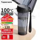 特百惠（Tupperware）茶韵500ML塑料杯 男女学生便携办公用水杯子大容量双饮口 酷炫黑