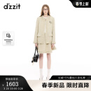 DZZIT地素棉服2025春季新款粗花呢小香风时尚百搭上衣女3J1H2158V 金色 S
