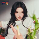 FILA 斐乐韩素希同款女子针织短袖衫2025夏季新款修身小狐狸刺绣T恤 云菇白-WT M 165/84A/M