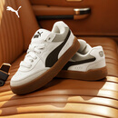 彪马（PUMA）【面包鞋】复古滑板鞋男女新款运动休闲板鞋PARK400497 白-黑色-灰色-01 42