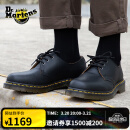 马丁（DR.MARTENS）1461 Nappa舒适百搭通勤哑光软皮黑色薄底皮鞋单鞋 黑色 42