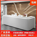 FANCYCHIC转角烤漆前台接待台收银台简约现代迎宾台公司吧台L型美容院柜台 精品烤漆3.2米