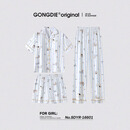 宫蝶【凉感型】腊肠狗睡衣女三件套夏季短袖长裤可外穿卡通家居服 腊肠狗三件套（不可拆卸胸垫） L （建议100-120斤）