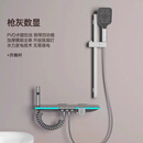 九牧全铜淋浴花洒套装家用卫浴增压枪灰浴室卫生间沐浴洗澡淋浴器 水镀灰数显简易花洒套装