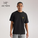 始祖鸟 KRAGG COTTON LOGO SS 透气 男子 棉质短袖T恤 24K BLACK/黑色 M