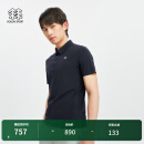 KOLON SPORT可隆男子TRICOT短袖T恤夏季打底热压凉感防晒POLO衫 LHPT4MN169-BK 黑色 M (170/92A)