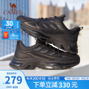 骆驼（CAMEL）男鞋运动鞋子男春夏时尚百搭老爹鞋厚底增高网面男士跑步鞋旅游鞋 G14S220014黑色【透气款】 42