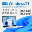 正版windows11专业版原版纯净重装10家庭简体中文pro苹果mac笔记本双系统M2芯片U盘远程 win11/10专业版-在线远程安装
